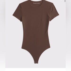 Abercrombie & Fitch Brown Bodysuit Minimalist Design